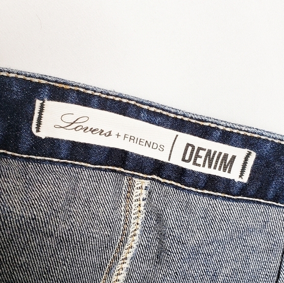 LOVERS + FRIENDS distressed denim skirt - Picture 4 of 5